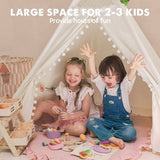 Tents: Xxl Kids Play Teepee Tent Indoor Boho Tent Foldable Tipi With Window/Pompom/Mat