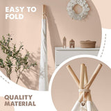 Tents: Xxl Kids Play Teepee Tent Indoor Boho Tent Foldable Tipi With Window/Pompom/Mat