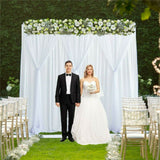 Other Wedding Decorations: 10ft Silk White Backdrop Drapes Curtain Wedding Ceremony Party Home Window Decor