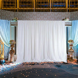 Other Wedding Decorations: 10ft Silk White Backdrop Drapes Curtain Wedding Ceremony Party Home Window Decor