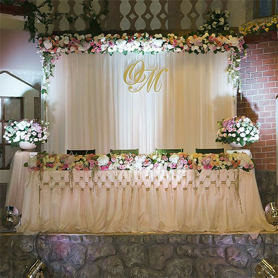 Other Wedding Decorations: 10ft Silk White Backdrop Drapes Curtain Wedding Ceremony Party Home Window Decor