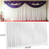 Other Wedding Decorations: 10ft Silk White Backdrop Drapes Curtain Wedding Ceremony Party Home Window Decor