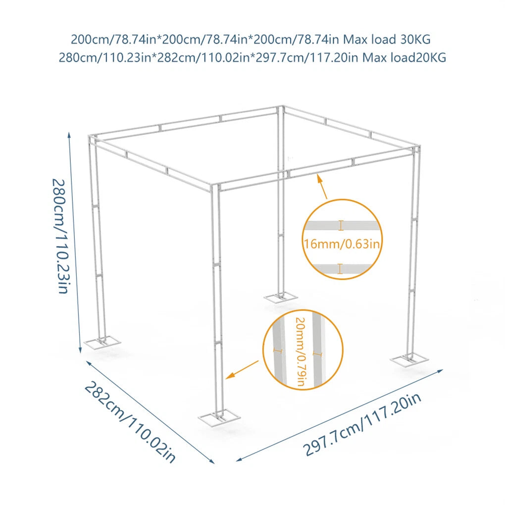 Other Wedding Decorations: Heavy Duty 3×3 m Wedding Canopy Frame for Outdoor Chuppah and Mandap Setup