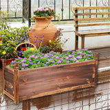 Gardening Accessories: Fin Rot-Resistant Wood Modular Raised Garden Bed Outdoor Elevated Herb Planter Box