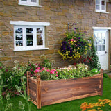 Gardening Accessories: Fin Rot-Resistant Wood Modular Raised Garden Bed Outdoor Elevated Herb Planter Box