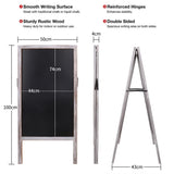 P&P Rustic Wooden Double-Sided Chalkboard Sign for Indoor & Outdoor Use