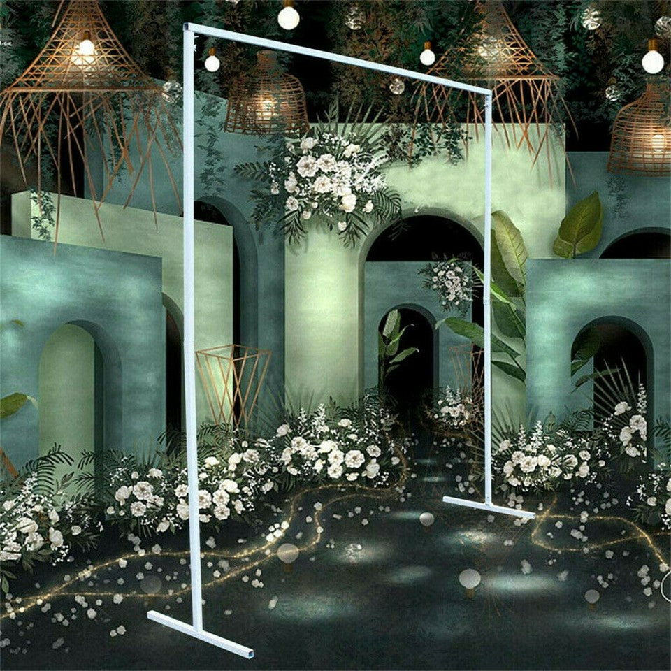 Other Wedding Decorations: 3x3M Square Wedding Arch Stand Metal Wedding Backdrop Decor White Flower Stand