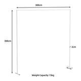 Other Wedding Decorations: 3x3M Square Wedding Arch Stand Metal Wedding Backdrop Decor White Flower Stand