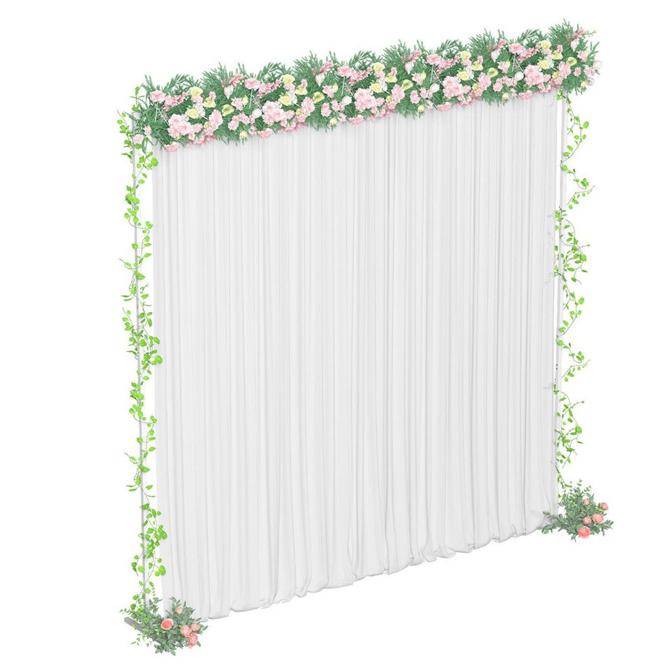 Other Wedding Decorations: 3x3M Square Wedding Arch Stand Metal Wedding Backdrop Decor White Flower Stand