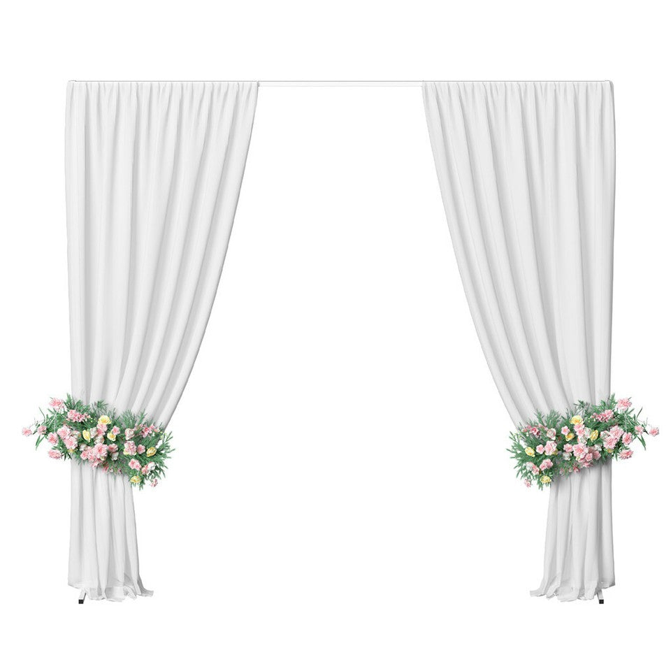 Other Wedding Decorations: 3x3M Square Wedding Arch Stand Metal Wedding Backdrop Decor White Flower Stand