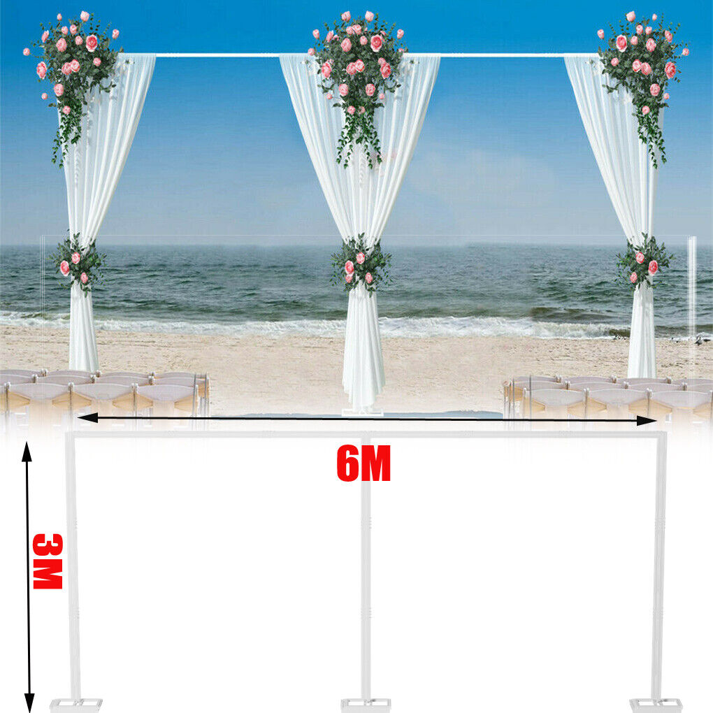 Other Wedding Decorations: 3M*6M Telescopic Wedding Backdrop Stand Balloon Curtain Hanging Pipe Background