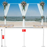 Other Wedding Decorations: 3M*6M Telescopic Wedding Backdrop Stand Balloon Curtain Hanging Pipe Background