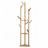 Drying Racks & Hangers: Wooden Coat and Hat Stand with 10 Hooks  Floor Standing Clothes and Umbrella Rack