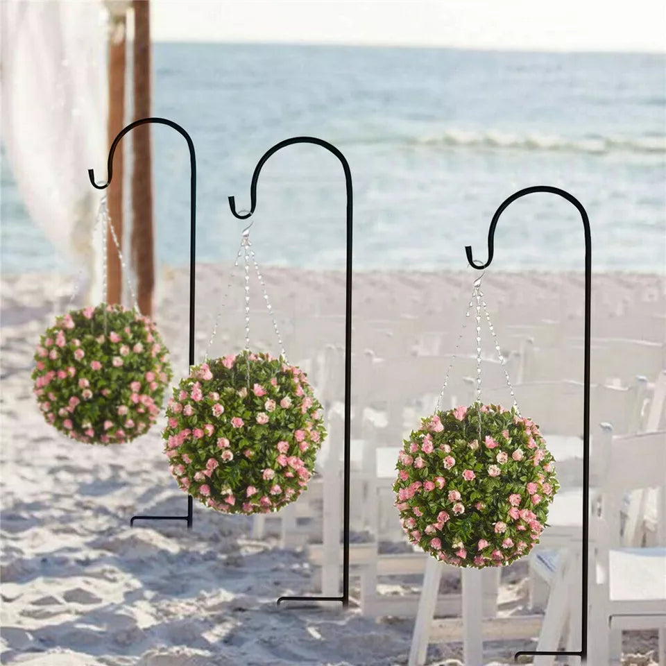 Other Wedding Decorations: Set of 8 Anti-Wind Shepherd Hooks for Garden and Wedding Decorations