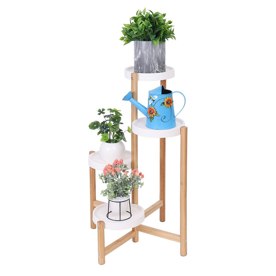 Gardening Accessories: 4-Tier Plant Stand Corner Flower Pot Holder