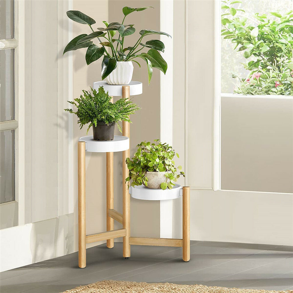 Gardening Accessories: 3 Tier Bamboo Plant Stand