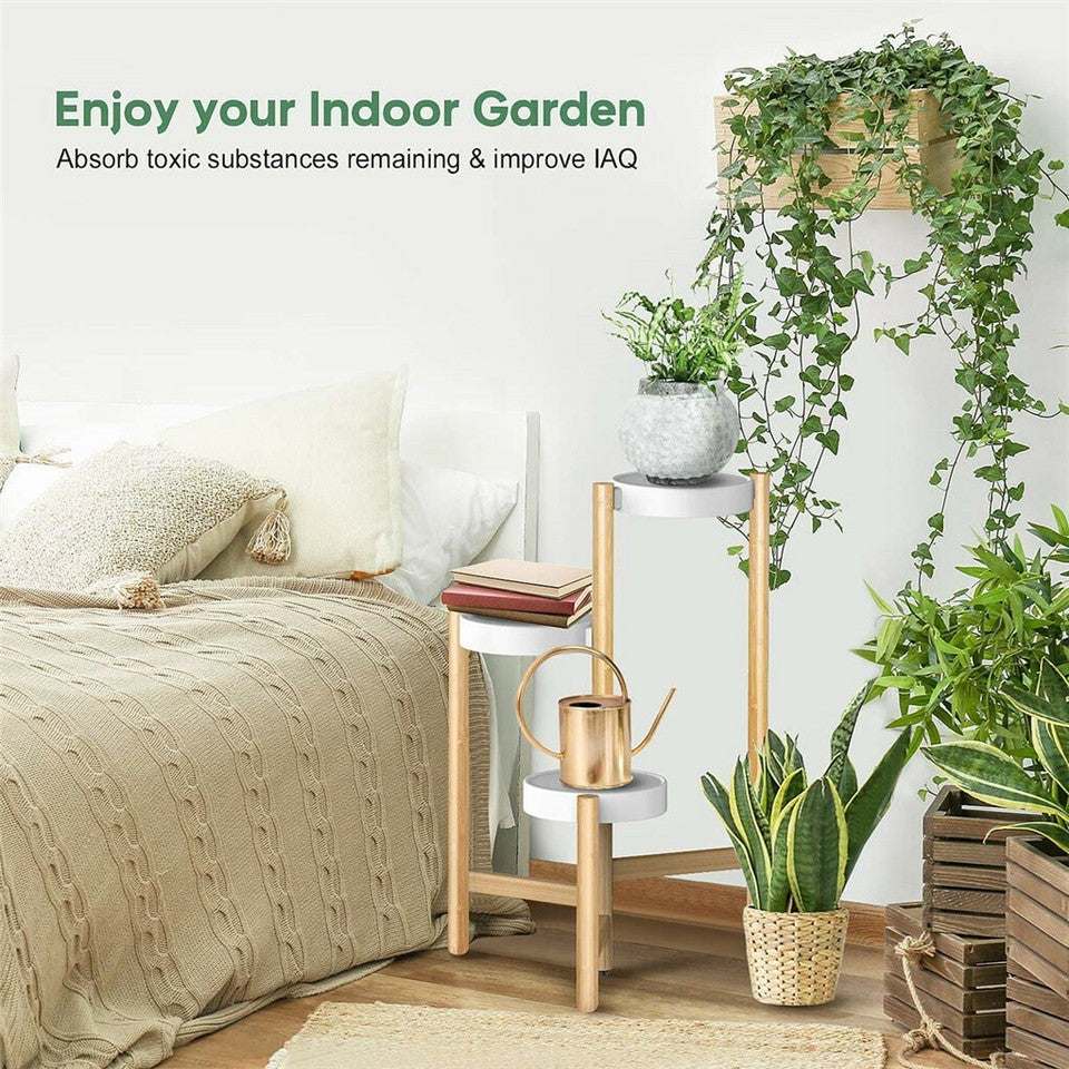 Gardening Accessories: 3 Tier Bamboo Plant Stand