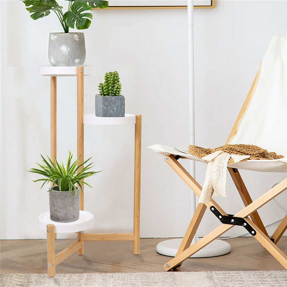 Gardening Accessories: 3 Tier Bamboo Plant Stand