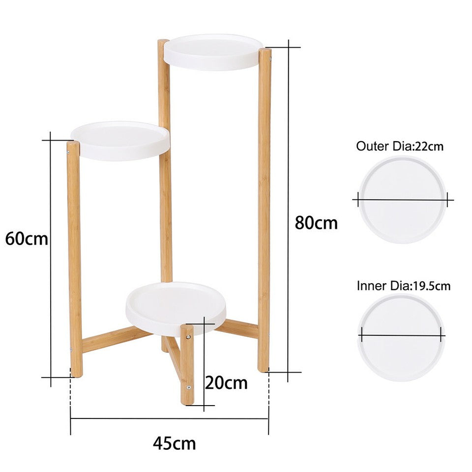 Gardening Accessories: 3 Tier Bamboo Plant Stand