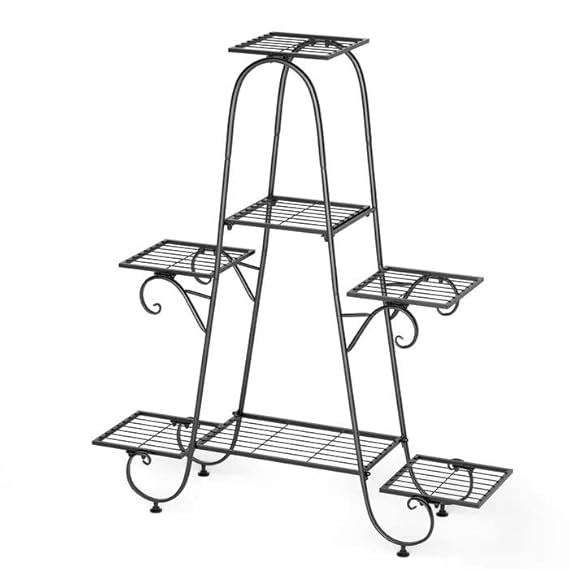 Gardening Accessories: Stable 7 Tier Metal Plant Stand Flower Pot Rack Display Holder Shelf Home Garden