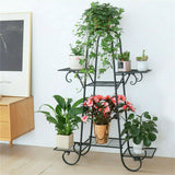Gardening Accessories: Stable 7 Tier Metal Plant Stand Flower Pot Rack Display Holder Shelf Home Garden
