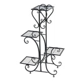 Gardening Accessories: 4-Tier Heavy Duty Plant Potted Stand Flower Planters Display Rack Outdoor Indoor
