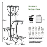 Gardening Accessories: 4-Tier Heavy Duty Plant Potted Stand Flower Planters Display Rack Outdoor Indoor