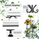 Gardening Accessories: 4-Tier Heavy Duty Plant Potted Stand Flower Planters Display Rack Outdoor Indoor