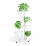 Gardening Accessories: Practical Plant Stand Wrought Iron Flower Pot Holder Corner Plant Shelf Organize