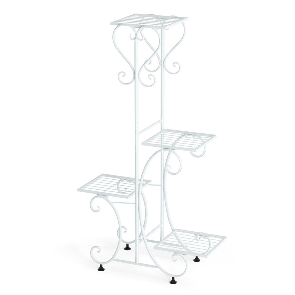 Gardening Accessories: Practical Plant Stand Wrought Iron Flower Pot Holder Corner Plant Shelf Organize