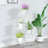 Gardening Accessories: Practical Plant Stand Wrought Iron Flower Pot Holder Corner Plant Shelf Organize