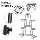 Pots, Planters & Accessories: Oversized Metal Plant Stand with 9-Tier Flower Display Shelves