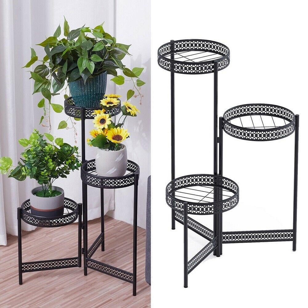 Gardening Accessories: Premium Quality Black Metal Plant Stand