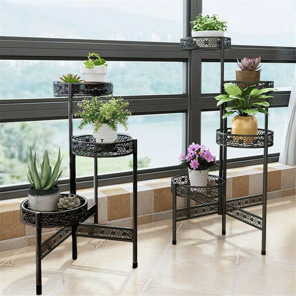 Gardening Accessories: Premium Quality Black Metal Plant Stand