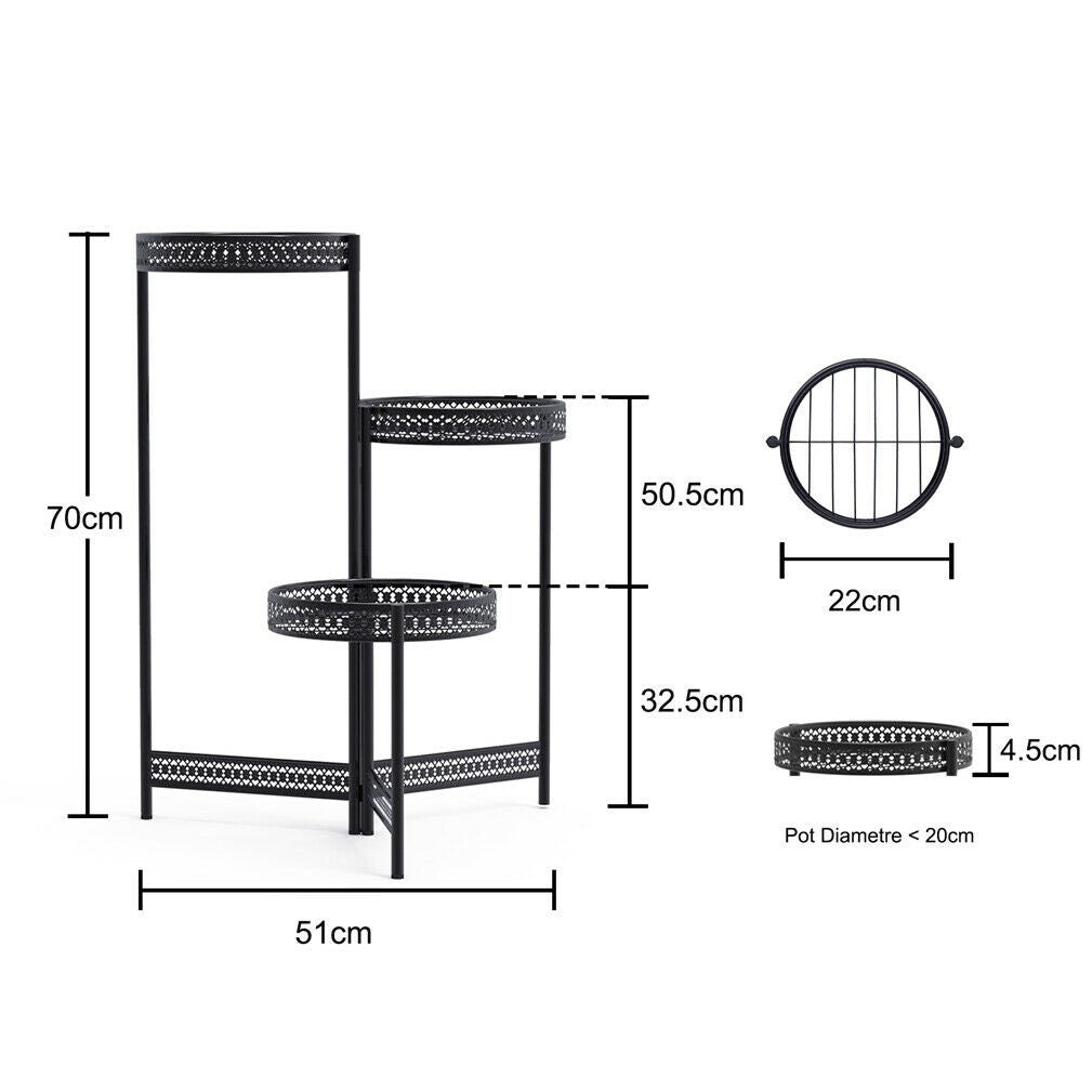 Gardening Accessories: Premium Quality Black Metal Plant Stand