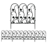 Garden Beds & Planters: 5-Piece Decorative Garden Fence Black Metal Wire Patio