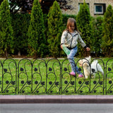 Garden Beds & Planters: 5-Piece Decorative Garden Fence Black Metal Wire Patio