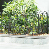 Garden Beds & Planters: 5-Piece Decorative Garden Fence Black Metal Wire Patio