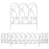 Garden Beds & Planters: 5PCS Decorative Garden Fence Folding Patio Fences Rustproof 59.5x62cm Landscape