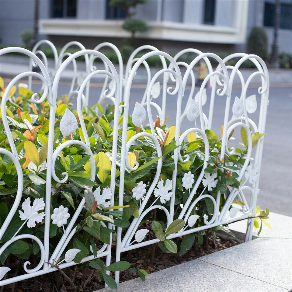 Garden Beds & Planters: 5PCS Decorative Garden Fence Folding Patio Fences Rustproof 59.5x62cm Landscape