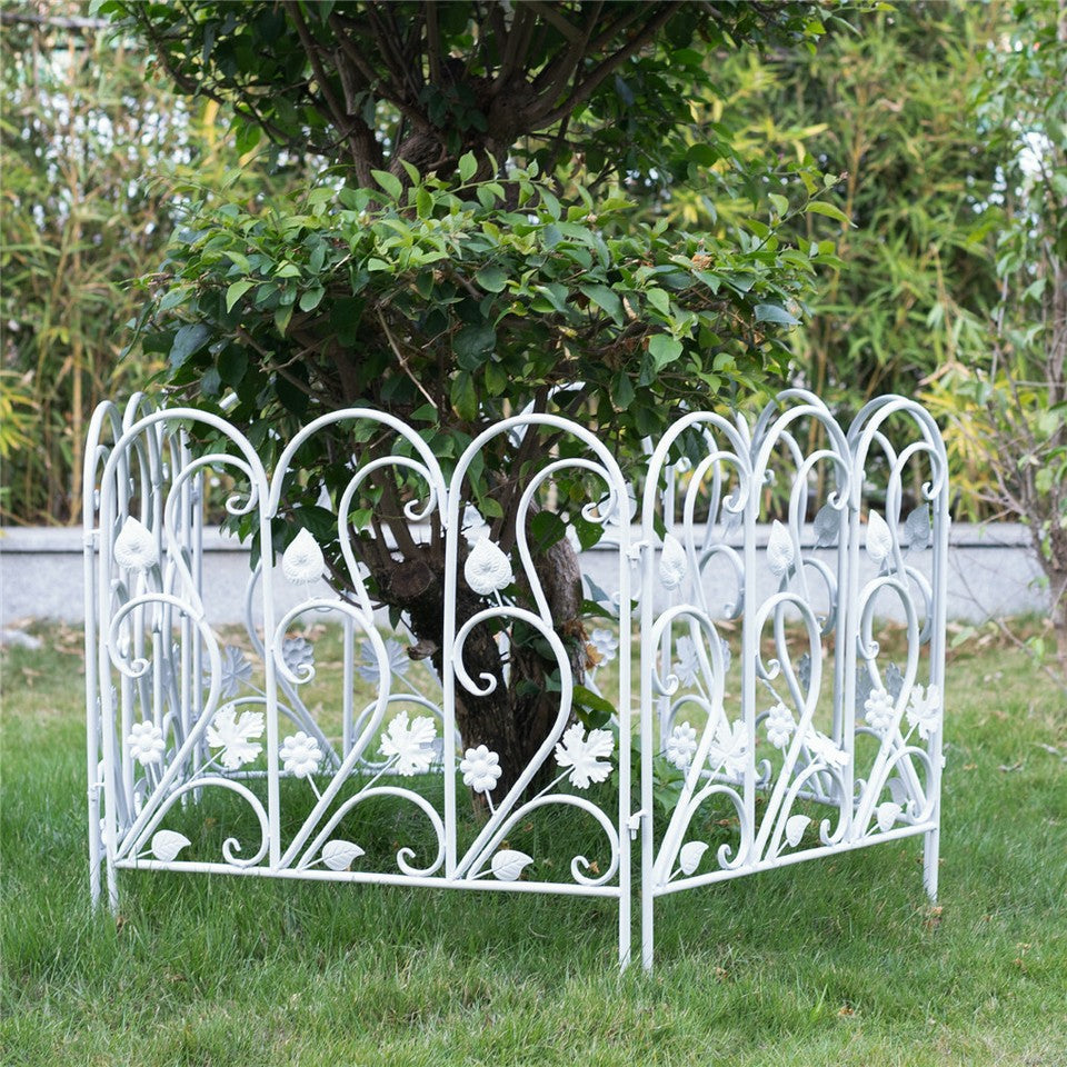 Garden Beds & Planters: 5PCS Decorative Garden Fence Folding Patio Fences Rustproof 59.5x62cm Landscape