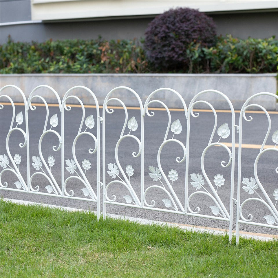 Garden Beds & Planters: 5PCS Decorative Garden Fence Folding Patio Fences Rustproof 59.5x62cm Landscape