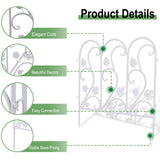 Garden Beds & Planters: 5PCS Decorative Garden Fence Folding Patio Fences Rustproof 59.5x62cm Landscape