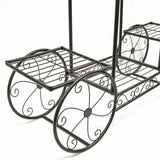 Gardening Accessories: 6 Tiers Garden Cart Stand & Flower Pot Plant Holder Display Rack Parisian Style