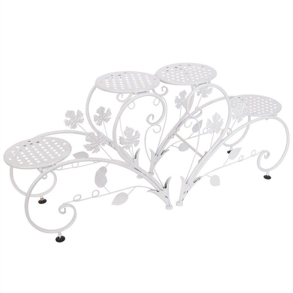 Gardening Accessories: Outdoor Indoor Metal Flower Pots Planter Plant Stands Garden Shelf Racks