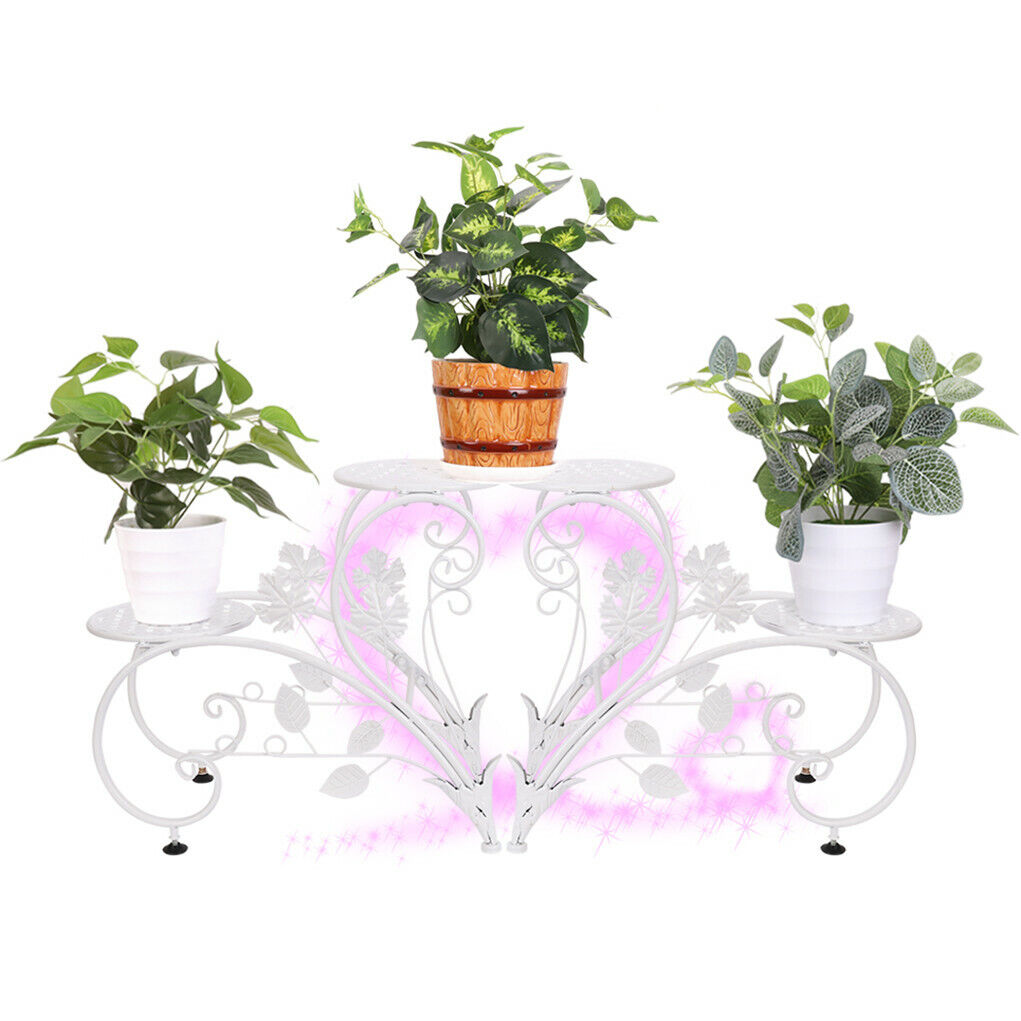 Gardening Accessories: Outdoor Indoor Metal Flower Pots Planter Plant Stands Garden Shelf Racks