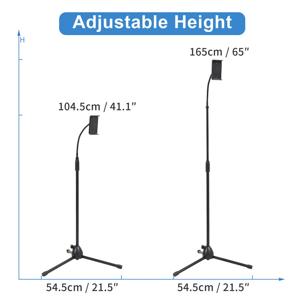 Camera Accessories: Universal Tripod Floor Stand Holder Adjustable Gooseneck For iPad iPhone Tablet
