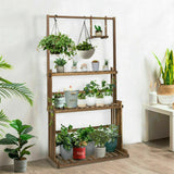 Pots, Planters & Accessories: Heavy Duty Hanging Plant Stand with Multiple Pot Shelves