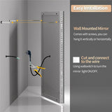 Mirrors: LED Bathroom Mirror with Anti-Fog & Adjustable Lighting