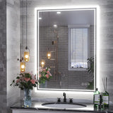 Mirrors: LED Anti-Fog Wall-Mounted Bathroom Mirror